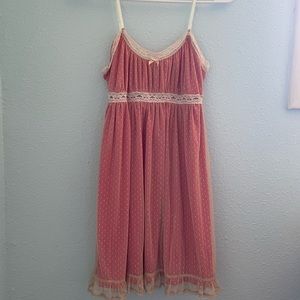 Urban Outfitters pink babydoll mesh dress